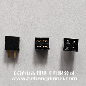 2.54雙排座2*2P 塑高5.7mm